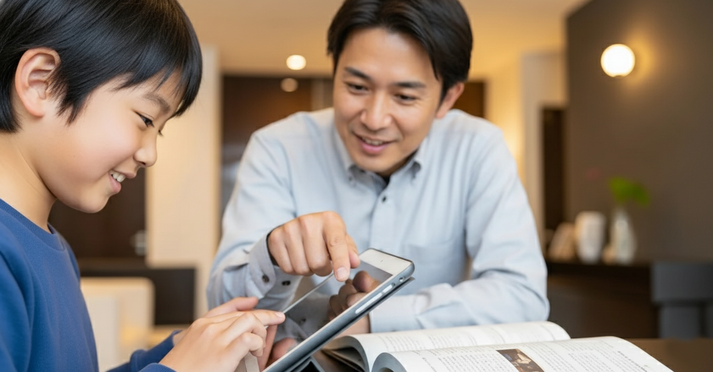 子どもがひらめくイメージ